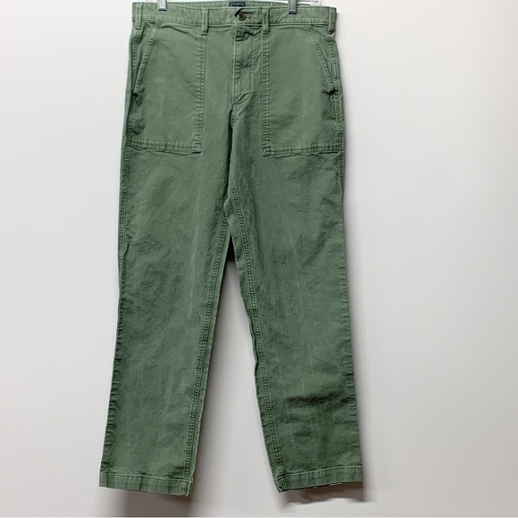 Gap Cactus Green Straight Fit High Waist Utility Pants - Picture 1 of 9